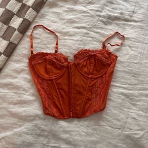 Edikted Orange Corset Top Size Small